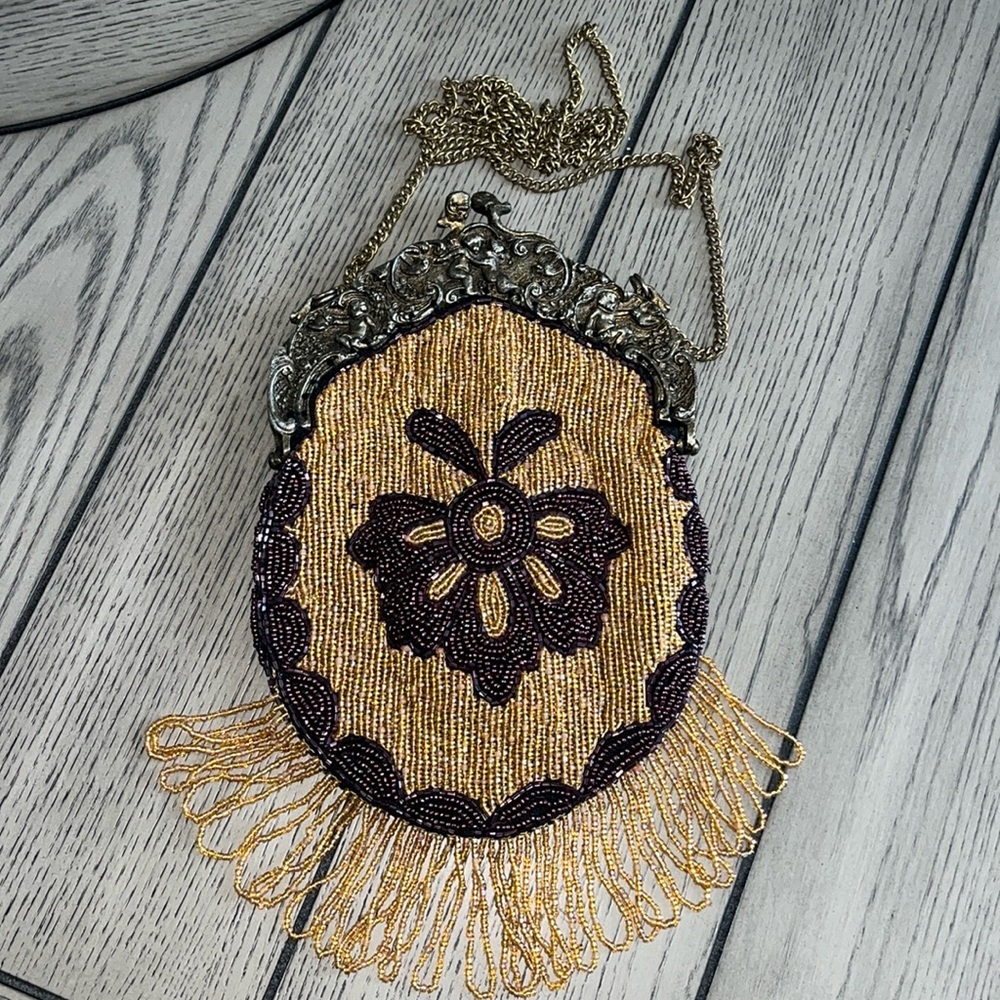 Christiana Vintage Beaded Insect Evening Bag